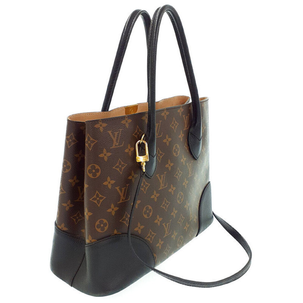 Louis Vuitton Leather Brown Bag Monogram Shoulder Leather Flandrin Brown